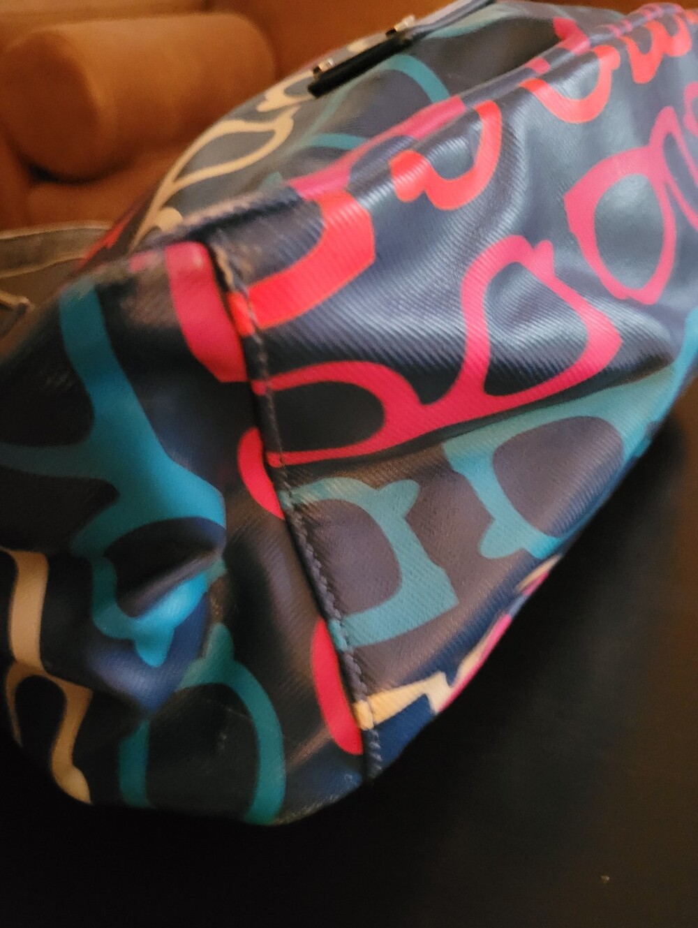 Marc Jacobs Colorblock Sunglasses Print Tote Bag - Blue/Red/Cream - Picture 4 of 10